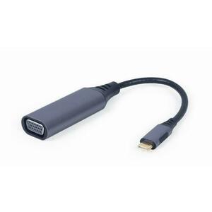 Adaptor Gembird A-USB3C-VGA-01, USB Type-C la VGA (Gri) imagine