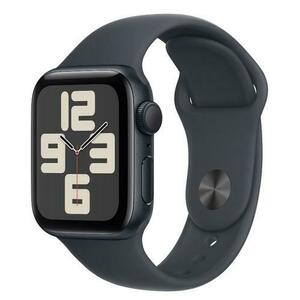 Smartwatch Apple Watch SE (2024), GPS, Carcasa Midnight Aluminium 40mm, ecran LTPO OLED, 32GB, curea silicon Midnight Sport Band M/L (Negru/Albastru) imagine