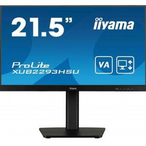 Monitor VA LED Iiyama 21.5inch XUB2293HSU-B7, FulL HD (1920 x 1080), HDMI, DisplayPort, Boxe, 100 Hz, 1 ms (Negru) imagine