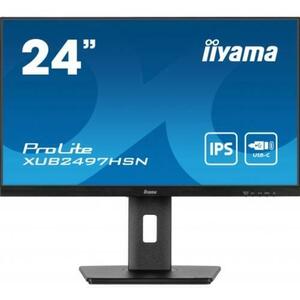 Monitor IPS LED Iiyama 23.8inch XUB2497HSN-B2, Full HD (1920 x 1080), HDMI, DisplayPort, Boxe, Pivot, 100 Hz, 1 ms (Negru) imagine