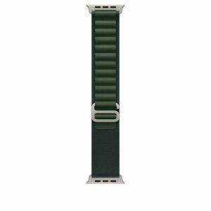 Curea Smartwatch Apple Watch MXMU3ZM/A, pentru Watch 49mm, Alpine Loop, Small, Natural Titanium Finish (Verde) imagine