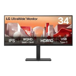 Monitor IPS LED LG 34inch 34BA75QE-B, UWQHD (3440 x 1440), HDMI, DisplayPort, Ecran curbat (Negru) imagine