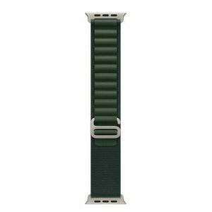 Curea Smartwatch Apple MXMW3ZM/A pentru Watch 49mm, Alpine Loop, Large, Natural Titanium Finish (Verde) imagine