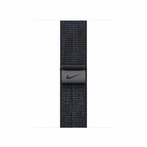 Curea Smartwatch Apple MYJA3ZM/A pentru Watch 42mm, Nike Sport Loop (Negru/Albastru) imagine