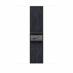 Curea Smartwatch Apple MYJD3ZM/A pentru Watch 46mm, Nike Sport Loop (Negru/Albastru) imagine