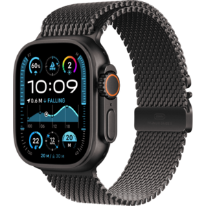 Smartwatch Apple Watch Ultra 2 GPS + Cellular, 49mm Titanium Case with Milanese Loop, Medium (Negru) imagine