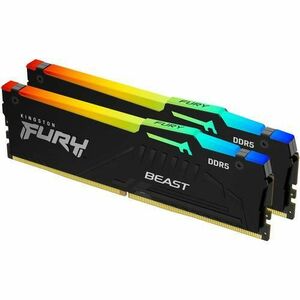 Memorii Kingston FURY Beast Black RGB EXPO, 32GB (2x16GB) DDR5, 6000MT/s, CL36 imagine