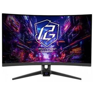 Monitor Gaming VA LED ASRock 27inch PG27FRS1A, Full HD (1920 x 1080), HDMI, DisplayPort, Boxe, Ecran curbat, 280 Hz, 1 ms (Negru) imagine