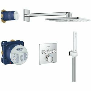 Sistem dus Grohe Grohterm Smartcontrol, termostatic, incastrat, Rainshower 310 SmartActive Cube, 2 jeturi, set dus Euphoria Cube stick, crom, 34706000 imagine