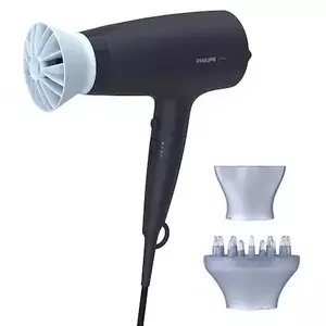 Uscator de par Philips BHD360/20, 2100W, accesoriu Thermo Protect, ingrijire cu ioni, 6 setari de viteza/temperatura, cap de coafare 14 mm, difuzor, Albastru inchis imagine