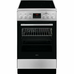 Aragaz AEG CIB56481BM, SteamBake AirFry, Electric, 4 zone de gatit, Plita inductie, 58 L, Grill, Clasa energetica A, 50x60 cm, Inox antiamprentă imagine