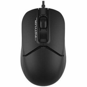 Mouse A4tech, PC sau NB, cu fir, USB, optic, 1200 dpi, butoane/scroll 3/1, Negru imagine