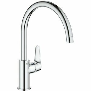 Baterie bucatarie Grohe Start Curve 31554001, monocomanda, 3/8'', cartus ceramic, pipa inalta, pivotanta, aerator, crom imagine