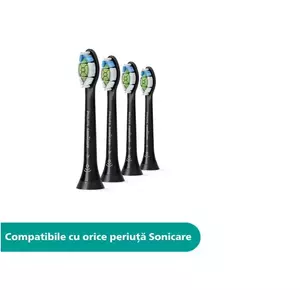 Rezerve periuta de dinti electrica Philips Sonicare W Optimal White HX6064/11, 4 buc, standard, Negru imagine