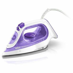 Fier de calcat Braun TexStyle 3 SI3042VI, 2350 W, abur variabil 45g/min, jet de abur 150g/min, rezervor 270 ml, tehnologie FreeGlide 3D, talpa Super Ceramic, Alb/Mov imagine