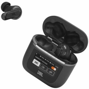 Casti audio true wireless in-ear JBL Tour Pro 2, Smart Case, True Adaptive Noise Cancelling, Smart Ambient, Spatial Sound, Negru imagine