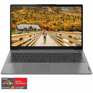 Laptop Lenovo IdeaPad 3 17ALC6 cu procesor AMD Ryzen™ 7 5700U pana la 4.3 GHz, 17.3, Full HD, IPS, 12GB, 512GB SSD, AMD Radeon™ Graphics, No OS, Arctic Grey imagine