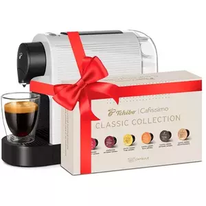 Pachet CAFISSIMO Pure Plus White espressor + Classic Collection, cafea capsule 6 sortimente, 60 buc imagine