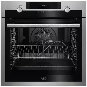 Cuptor incorporabil AEG BPE558370M, Electric, Multifunctional, 71l, Clasa A+, SteamBake, Wi-Fi, Autocuratare pirolitica, Grill, Inox antiamprenta imagine