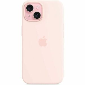 Husa de protectie Apple Silicone Case with MagSafe pentru iPhone 15, Light Pink imagine