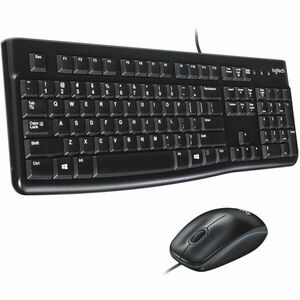 Set Tastatura +Mouse cu fir, Logitech, Limba maghiara, Negru imagine