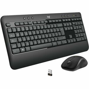 Mouse si tastatura, Logitech, MK540 Advanced, Wireless, Distributie maghiara, Negru imagine