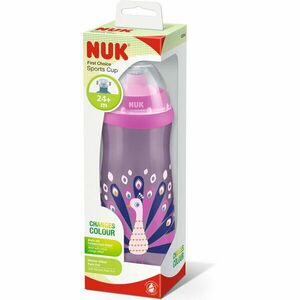 Cana Nuk First Choice Sport Cu Sistem Push-Pull, 450ml, Roz, Cu Efect Cameleon imagine