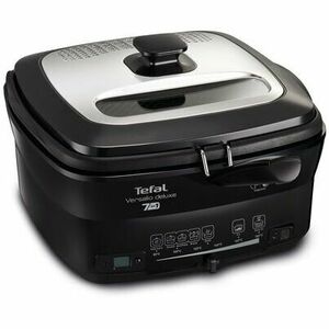 Friteuza Tefal Versalio Deluxe 7in1 FR491870, 7 programe de gatit, termostat ajustabil, capacitate ulei 2L, capacitate alimente 1.3 kg max, bol detasabil, negru imagine