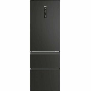 Combina frigorifica Haier HTW5618DNPT, Total No Frost, 360 l, H 185 cm, Clasa D, Wi-Fi, negru imagine