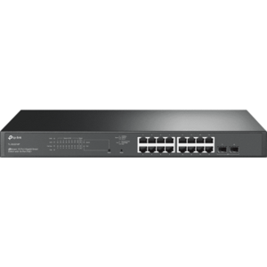 Comutator, TP-LINK, SG2218P, 16x1000Mbps(16xPOE+) + 2xGigabit SFP, Negru imagine