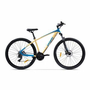 Bicicleta MTB Pegas Drumet, cadru aluminiu, marime M, 24 viteze, manete schimbator Shimano, frane disc fata/spate, roti 29 inch, Nisip imagine