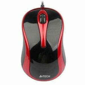 Mouse A4Tech N-350-2, V-Track Padless, USB, Negru/Rosu imagine