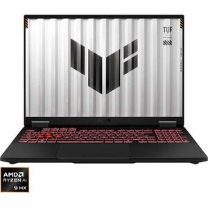 Laptop Gaming ASUS TUF A16 FA608WI cu procesor AMD Ryzen™ AI 9 HX 370 pana la 5.1GHz, 16'', 2.5K, WQXGA, IPS, 165Hz, 32GB LPDDR5X, 2TB SSD, NVIDIA® GeForce RTX™ 4070 8GB GDDR6, Windows 11 Home, Jaeger Gray imagine