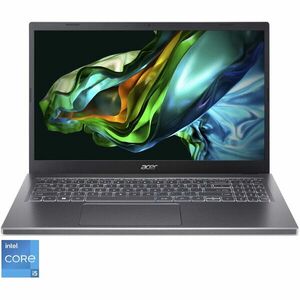 Laptop Acer Aspire 5 A515-58M-50R5 cu procesor Intel® Core™ i5-1335U pana la 4.60 GHz, 15.6, Full HD, IPS, 16GB DDR5, 512GB SSD, Intel® Iris® Xe Graphics, NO OS, Steel Gray imagine