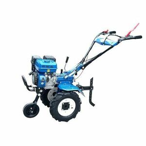 Motocultor Hyundai HY-MC85, Benzina, 7 CP, 212 cmc, Latime maxima de lucru 85 cm, Adancime de frezare 10-30 cm, Freza de pamant si roti de cauciuc (Negru/Albastru) imagine