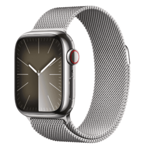 Smartwatch Apple Watch 9 GPS + Cellular, 41mm Silver Stainless Steel Case, Silver Milanese Loop imagine