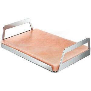 Bloc de sare Himalaya cu suport inox, H x L x A = 3 x 30 x 20 cm imagine