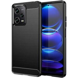 Husa Protectie Spate Lemontti Carbon Case Flexible Xiaomi Redmi Note 12 Pro / Poco X5 Pro 5G (Negru) imagine