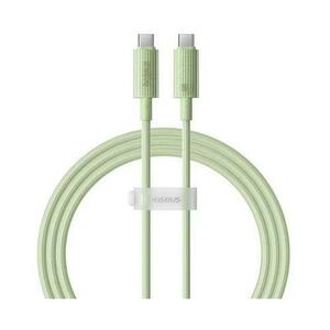 Cablu de date Baseus Habitat Series, Incarcare rapida, USB-C la USB-C, 100W, 1m (Verde) imagine