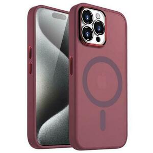 Husa Lemontti Guardian Magsafe compatibila cu iPhone 15 Pro Max, Transparent/Violet imagine