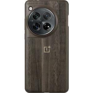 Husa pentru OnePlus 12, Walnut Texture Bumper, Maro 5431101524 imagine