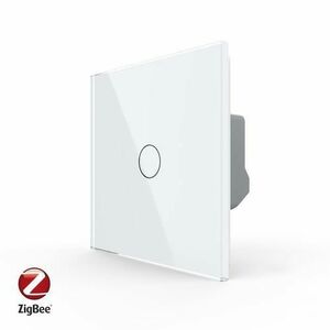 Intrerupator Simplu cu Touch Livolo din Sticla, Zigbee – Serie Noua (Alb) imagine