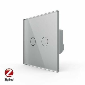 Intrerupator Dublu cu Touch Livolo din Sticla – protocol ZigBee, Serie Noua imagine