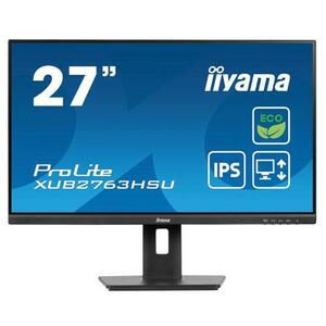 Monitor IPS LED Iiyama 27inch XUB2763HSU-B1, Full HD (1920 x 1080), HDMI, DisplayPort, Boxe, Pivot, 100 Hz, 3 ms (Negru) imagine