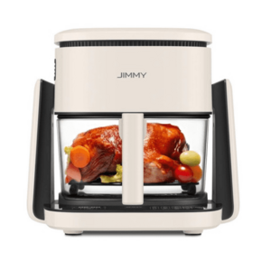 Friteuza cu aer cald JIMMY Air Fry AF3, 1100 W, 4 L, bol transparent, 8 programe, Display HD Touch Screen (Bej) imagine