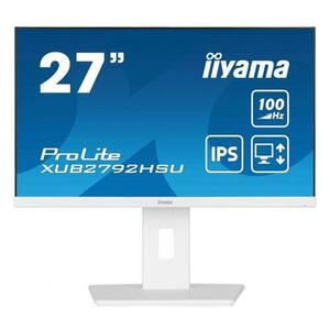 Monitor IPS LED Iiyama ProLite 27inch XUB2792HSU-W6, Full HD (1920 x 1080), HDMI, DisplayPort, Boxe, Pivot, 100 Hz, 0.4 ms (Alb) imagine