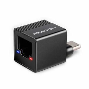 Adaptor placa de retea Axagon ADE-MINIC, USB-C 3.2 Gen 1, RJ-45 (Negru) imagine