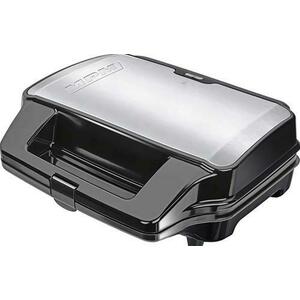 Sandwich Maker MPM MOP-23M, 900 W, 3 Tipuri de placi Grill/ Sandwich/ Waffle, Placi antiaderente (Negru/Argintiu) imagine