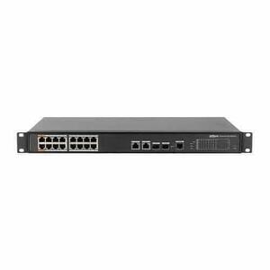 Switch 16 porturi PoE + 2 Port Gigabit + 2 SFP Combo, 240W, Dahua PFS4218-16ET-240 imagine