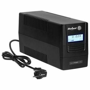 UPS Offline Nanopower Plus 650, Afisaj LCD, (650VA/360W), Rebel, Negru imagine